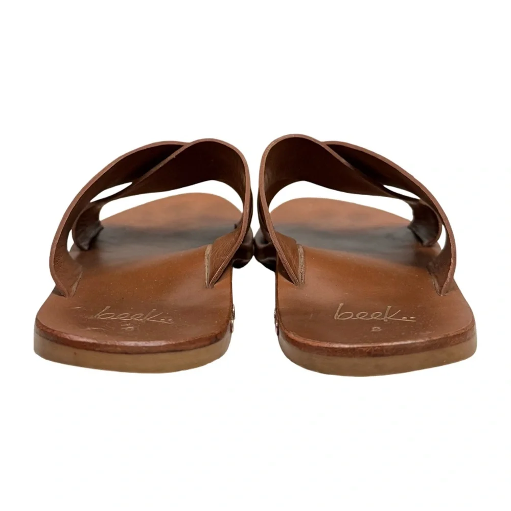 Beek Palila Tan Leather Slide Sandals Women’s Size 8 - Picture 6 of 8